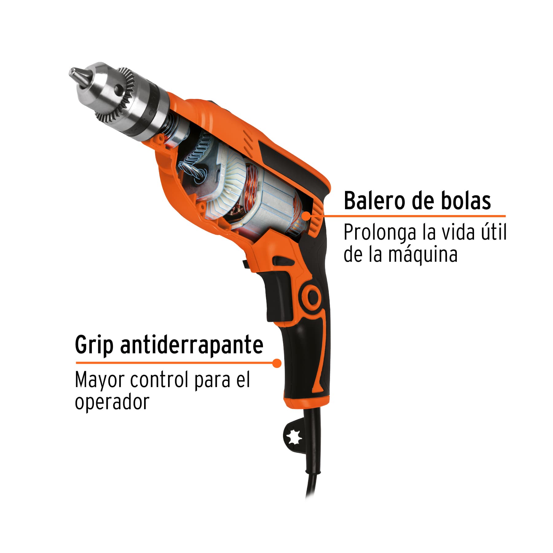 Rotomartillo 3/8" 600 W, profesional, Truper - Image 2