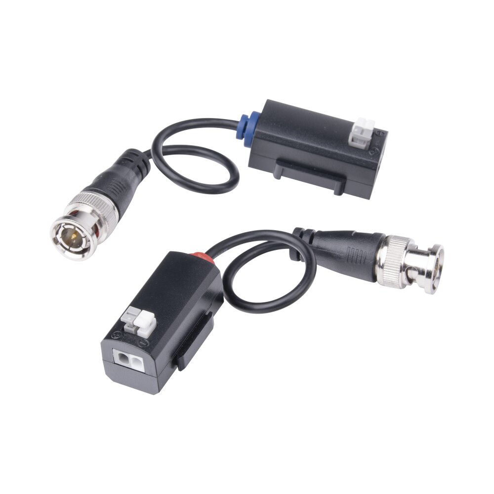 Kit de Transceptores ( Balluns ) Hasta 200m en 4K , TurboHD HD TVI/HD CVI/AHD / Cable RF Blindado